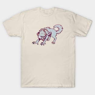 Pixel Werewolf (Red and Blue) T-Shirt